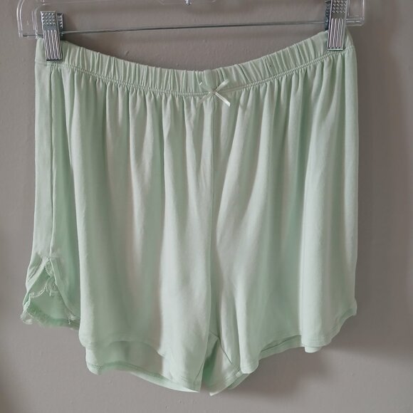 Knix Pajama Set Size Medium Mint Green Lace Cami and Shorts - Picture 8 of 11
